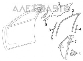 Механізм склопідйомника передній правий Lexus UX200 UX250h 19-