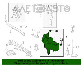 Бачок омивача Lexus UX200 UX250h 19 - без омивача фар та горловини