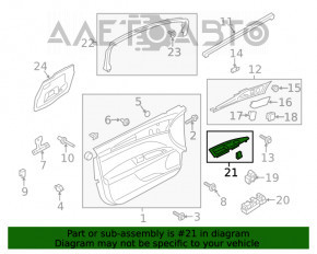 Накладка управления стеклоподъемниками передняя правая Ford Fusion mk5 13-20 структура