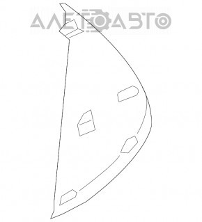 Накладка торпеди збоку права Ford Fusion mk5 17-20 сіра