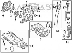 Крышка маслозаливной горловины Mercedes GLA 15-20 2.0