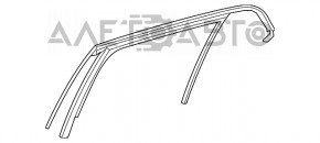 Уплотнитель стекла задний правый Mercedes GLA 15-20
