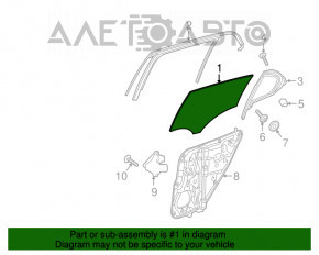 Стекло двери задней правой Mercedes GLA 15-20 тонировка