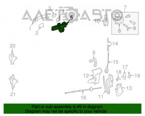 Механизм ручки двери задней правой Mercedes GLA 15-20 keyless