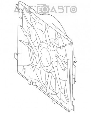 Дифузор кожух радіатора у зборі Mercedes GLA 15-20 тип 2