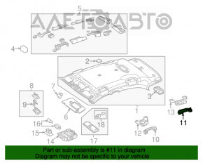 Ручка стелі задня прав Mercedes GLA 15-20 сіра