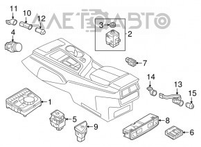 Панель управления регулировки громкости мультимедиа Audi Q5 80A 18-