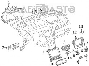 Кнопка аварийки Buick Encore 17-19