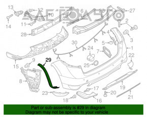 Накладка арки ззаду ліва ззаду Porsche Cayenne 958 11-14 off road