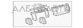 Дефлектор повітроводу з накладкою центральний Toyota Sienna 11-20 беж, графіт