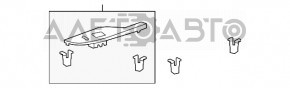 Накладка управления стеклоподъемником передним правым Toyota Sienna 11-20 графит, царапины