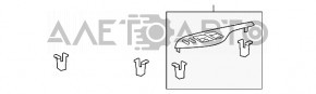 Накладка управления стеклоподъемником передним левым Toyota Sienna 11-20 графит, царапины, потерты надписи