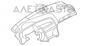 Торпедо передняя панель с AIRBAG Audi Q5 8R 09-17 серая, вставка под дерево