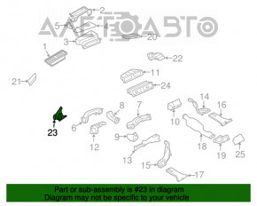 Дефлектор воздуховода передний правый Audi Q5 8R 09-17 сломаны крепления, клееная накладка