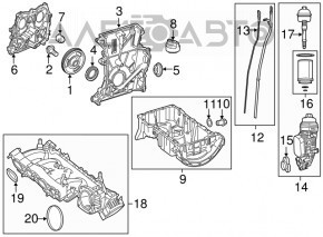 Кришка маслозаливної горловини Mercedes CLA 250 14-19 2.0Т новий неоригінал FEBI