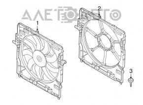 Диффузор кожух радиатора голый BMW X5 F15 14-18 4.4T