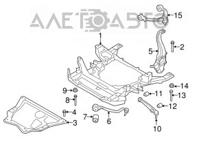 Підрамник передній BMW X5 F15 14-18 3.0T, 4.4T під активне кермо