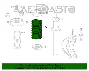 Пружина передня ліва BMW X5 F15 14-18 4.4T AWD