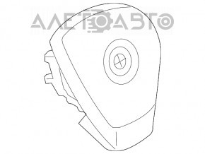 Подушка безопасности airbag в руль водительская BMW X5 F15 14-18 черная Sport