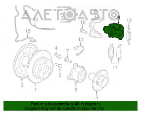 Суппорт задний правый BMW X5 F15 14-18 4.4T AWD