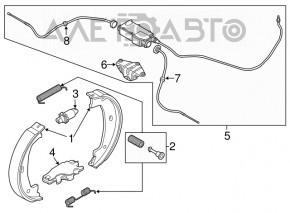 Кронштейн механизма стояночного тормоза BMW X5 F15 14-18