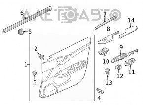 Управление стеклоподъемником передним левым Honda Civic X FC 16-21 4d черная, 2 auto, под keyless