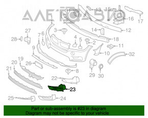 Решетка переднего бампера левая BMW X5 F15 14-18 открытая