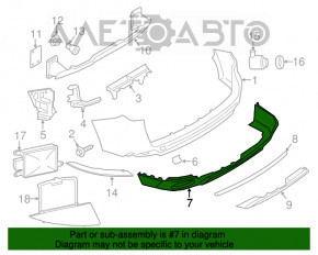 Губа заднего бампера BMW X5 F15 14-18 Base 2.0T, 4.4T AWD