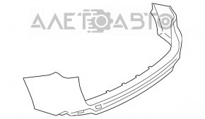 Бампер задній голий BMW X5 F15 14-18 Base без парктроніків