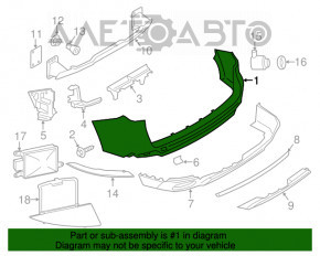 Бампер задний голый BMW X5 F15 14-18 Base без парктроников