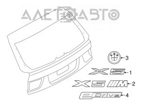 Емблема напис X5 двері багажника BMW X5 F15 14-18 новий OEM оригінал