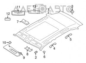 Козырек левый BMW X5 F15 14-18 беж OYSTER