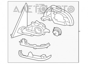 Дзеркало бічне ліве BMW X5 F15 14-18 кріплення мат, поворотник, підігрів, автозатемнення