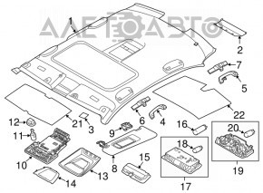 Ручка потолка передняя правая BMW X5 F15 14-18 черная