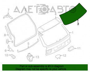 Стекло заднее двери багажника BMW X5 F15 14-18