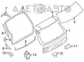 Стекло заднее двери багажника BMW X5 F15 14-18