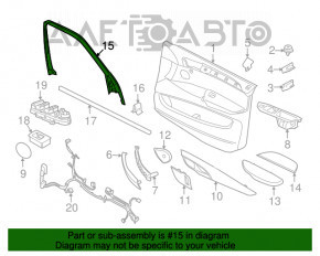 Рамка дверей внутрішня передня ліва BMW X5 F15 14-18 Bang and Olufsen