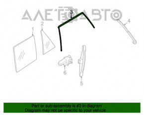 Ущільнювач скла задній лівий BMW X5 F15 14-18
