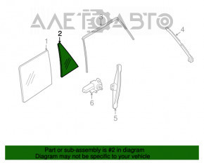 Стекло двери треугольник заднее правое BMW X5 F15 14-18