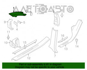 Накладка передней стойки левая верхняя BMW X5 F15 14-18 серая GRAU