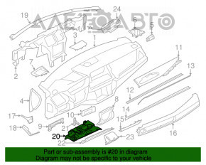 Накладка передньої панелі простору ніг водія BMW X5 F15 14-18