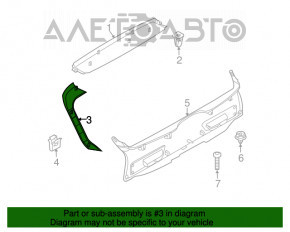 Обшивка задніх верхніх дверей права BMW X5 F15 14-18 чорна