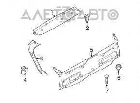 Обшивка задніх верхніх дверей права BMW X5 F15 14-18 чорна