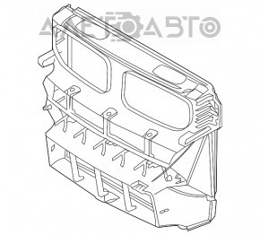 Телевизор панель радиатора BMW X5 F15 14-18 2.0T, 4.4T AWD, в сборе, надломы, отсутствуют фрагменты