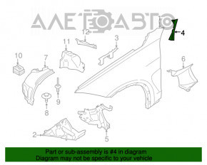 Кронштейн крила задній правий BMW X5 F15 14-18