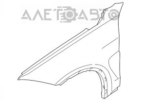 Крыло переднее правое BMW X5 F15 14-18 графит A90, пластик, слом креп