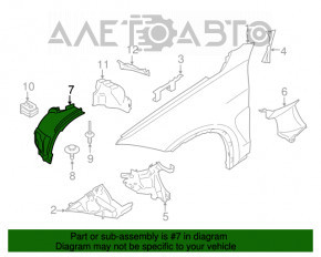 Підкрилок передній правий передня частина BMW X5 F15 14-18