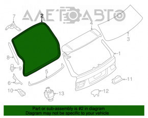 Уплотнитель резина двери багажника BMW X5 F15 14-18