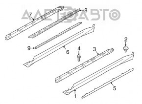 Порог левый BMW X5 F15 14-18 Base