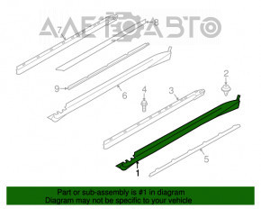 Поріг правий BMW X5 F15 14-18 Base